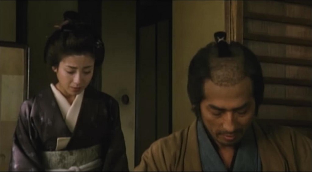 Rie Miyazawa and Hiroyuki Sanada in <em>The Twilight Samurai</em> (2002)