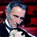 Peter Cushing in a promotional photo for "Frankenstein Created Woman" (1967)