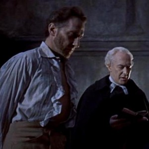Peter Cushing and Alex Gallier in "The Revenge of Frankenstein" (1958)