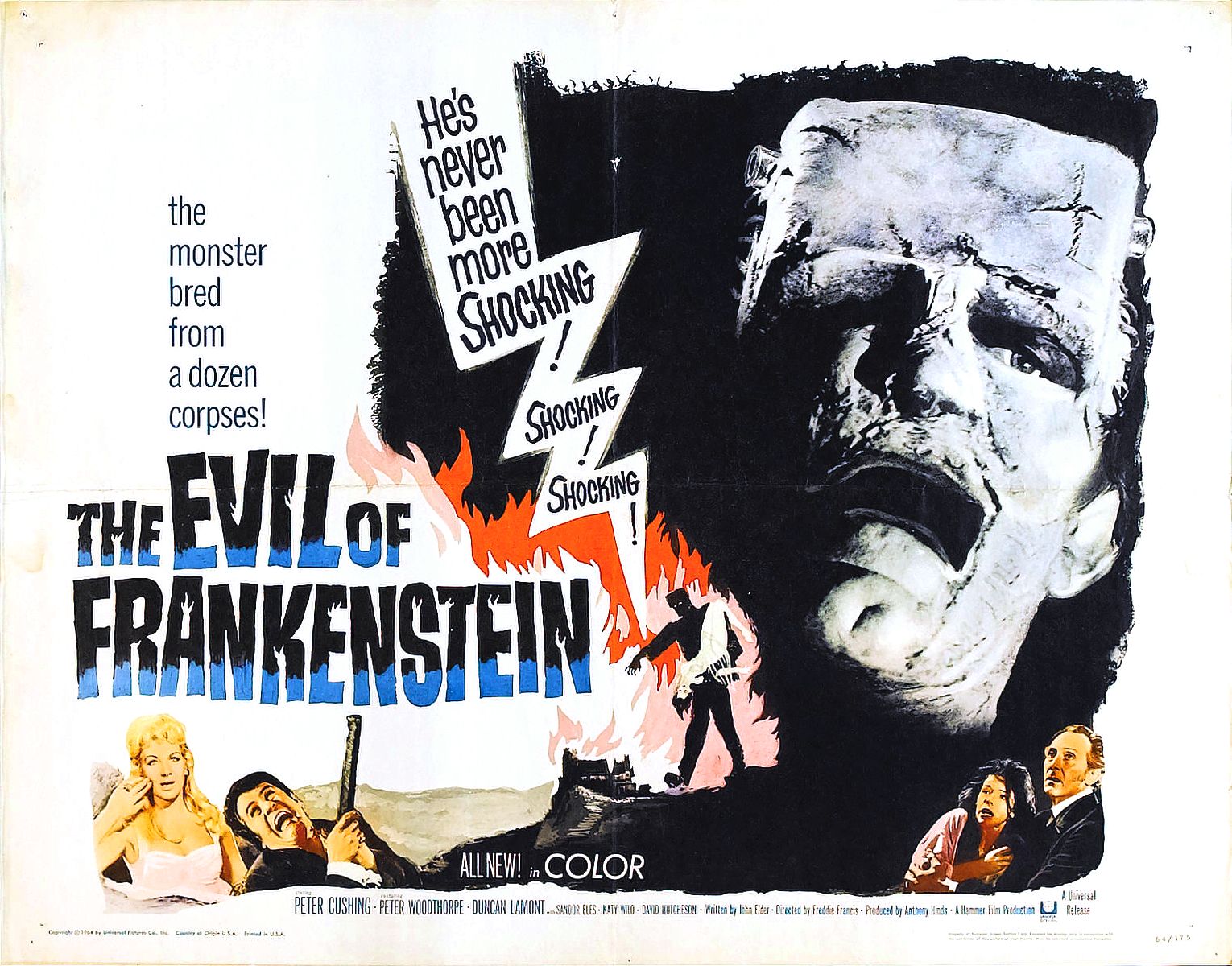 Movie Poster for "The Evil of Frankenstein" (1964)