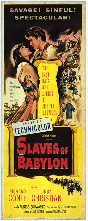 Movie Poster for &quotSlaves of Babylon"